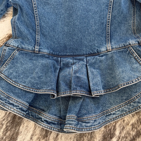 Guess Indigo Denim Peplum Jacket - Picture 6 of 9